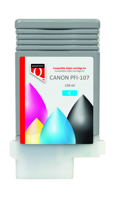 INKCARTRIDGE QUANTORE CANON PFI-107 BLAUW