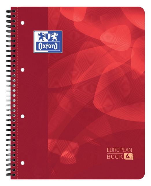 PROJECTBOEK OXFORD A4+ 4R RUIT 120VEL ROOD