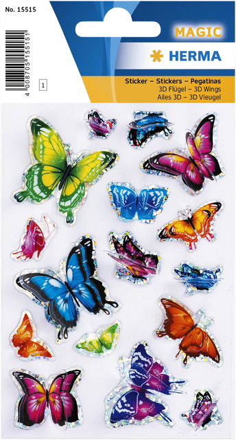 Etiket HERMA 15515 vlinder 3D vleugeleffect