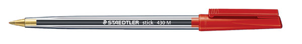 BALPEN STAEDTLER STICK 430 M ROOD   LET OP!:  Prijs is voor 10 stuks