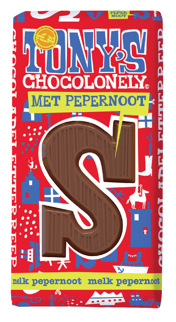 TONY'S CHOCOLONELY MELK PEPERNOOT S 180GR
